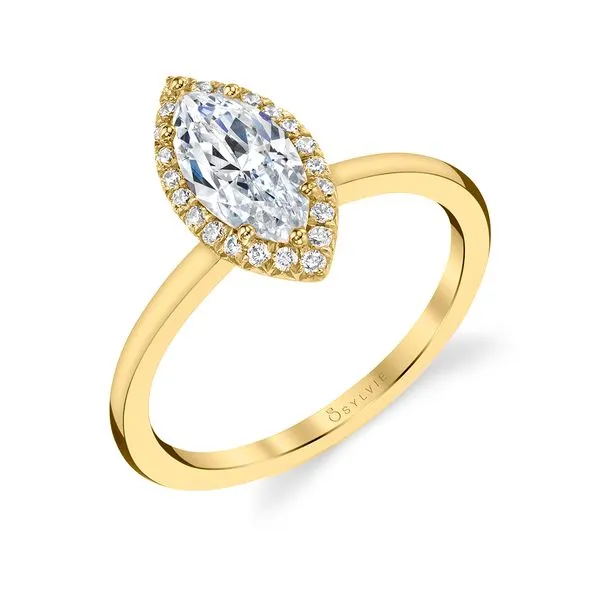 Women's Marquise Cut Solitaire Halo Engagement Ring - Elsie Diamond Showcase Longview, WA