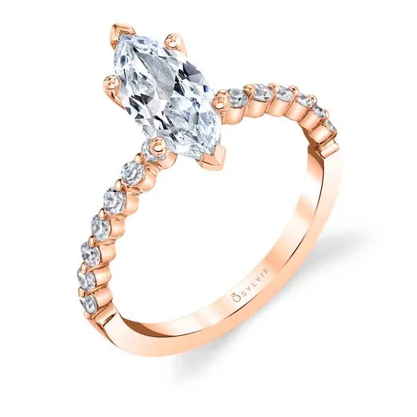 Women's Marquise Cut Classic Engagement Ring - Athena Stuart Benjamin & Co. Jewelry Designs San Diego, CA