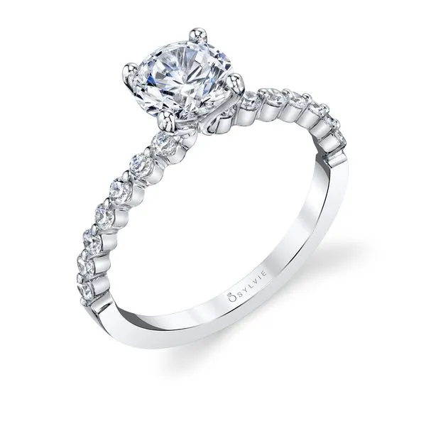 Women's Round Cut Classic Engagement Ring - Athena Stuart Benjamin & Co. Jewelry Designs San Diego, CA