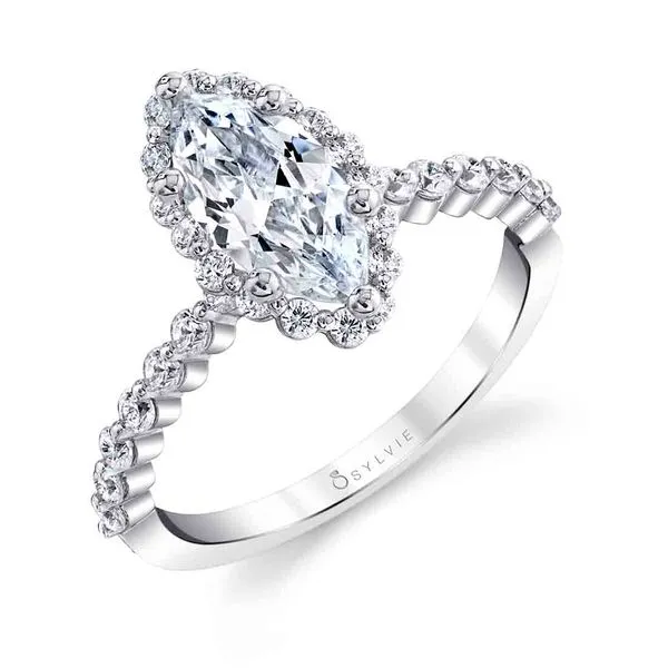 Women's Marquise Cut Classic Halo Engagement Ring - Athena Diamond Showcase Longview, WA