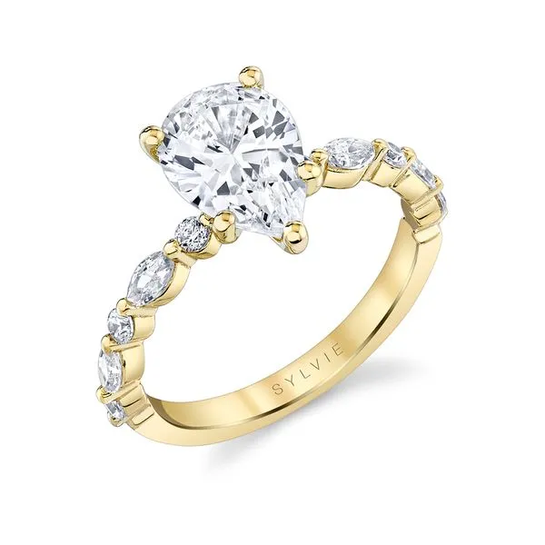 Women's Pear Shaped Unique Engagement Ring - Felicity Mitchell's Jewelry Norman, OK