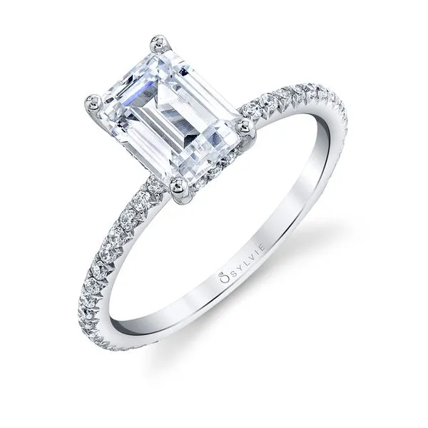 Women's Emerald Cut Classic Engagement Ring - Maryam Stuart Benjamin & Co. Jewelry Designs San Diego, CA