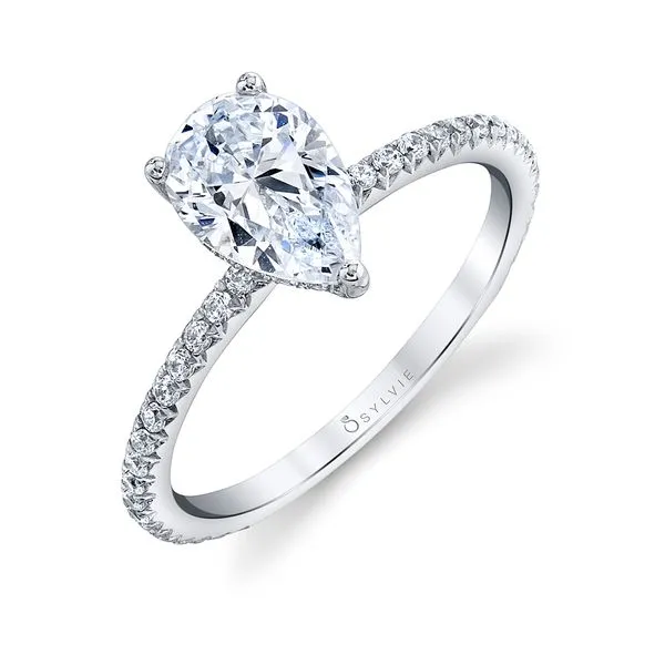 Women's Pear Shaped Classic Engagement Ring - Maryam Stuart Benjamin & Co. Jewelry Designs San Diego, CA