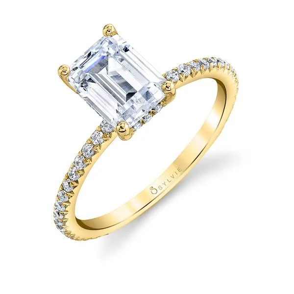 Women's Emerald Cut Classic Engagement Ring - Maryam Stuart Benjamin & Co. Jewelry Designs San Diego, CA