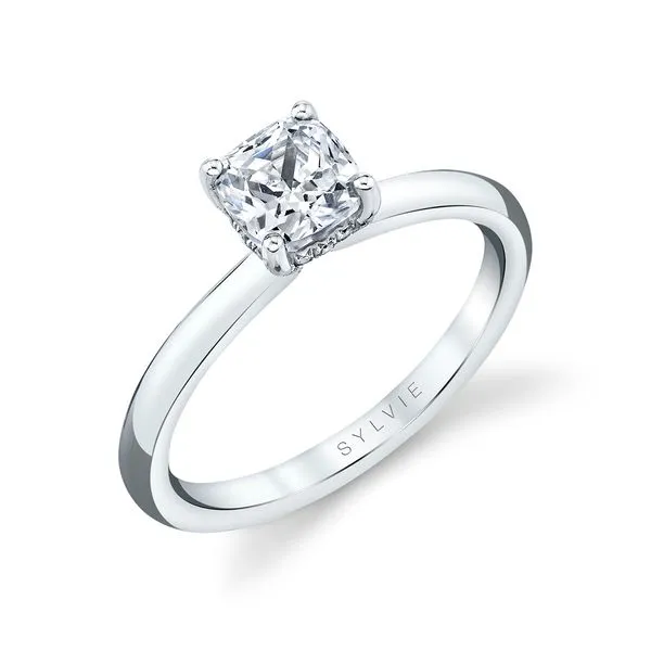 Women's Cushion Cut Solitaire Engagement Ring - Joanna Stuart Benjamin & Co. Jewelry Designs San Diego, CA