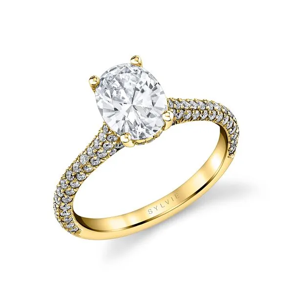 Women's Oval Cut Hidden Halo Pave Engagement Ring - Peighton Diamond Showcase Longview, WA