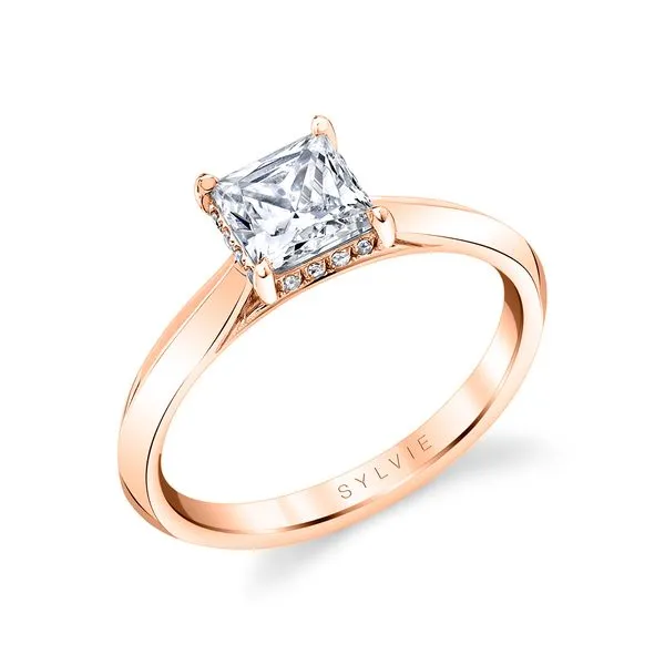 Women's Princess Cut Hidden Halo Solitaire Engagement Ring - Fae Diamond Showcase Longview, WA