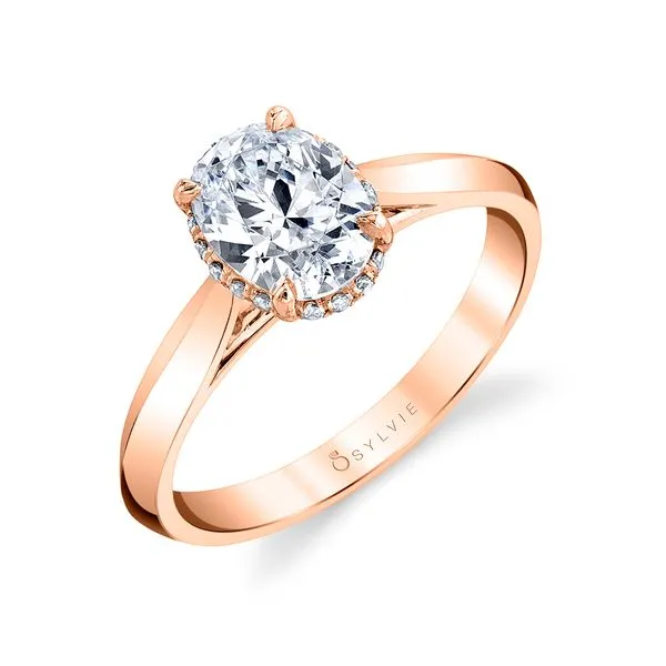 Women's Oval Cut Hidden Halo Solitaire Engagement Ring - Fae Cellini Design Jewelers Orange, CT