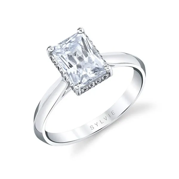 Women's Radiant Cut Hidden Halo Solitaire Engagement Ring - Fae J. Schrecker Jewelry Hopkinsville, KY