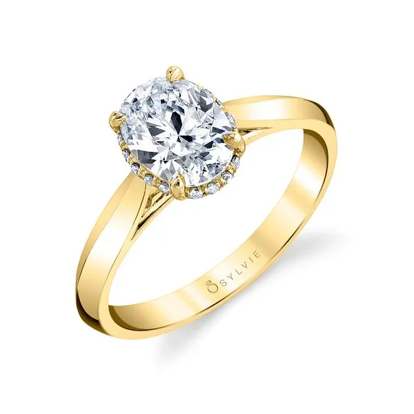 Women's Oval Cut Hidden Halo Solitaire Engagement Ring - Fae Diamond Showcase Longview, WA