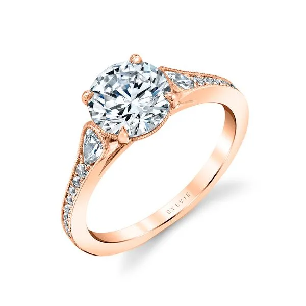 Women's Round Cut Unique Engagement Ring - Esmeralda Fairfield Center Jewelers Fairfield, CT