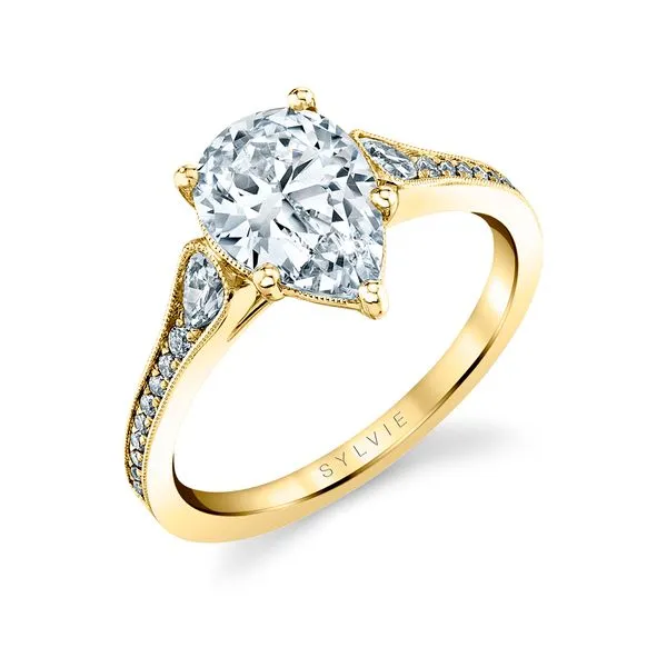 Women's Pear Shaped Unique Engagement Ring - Esmeralda Diamond Showcase Longview, WA