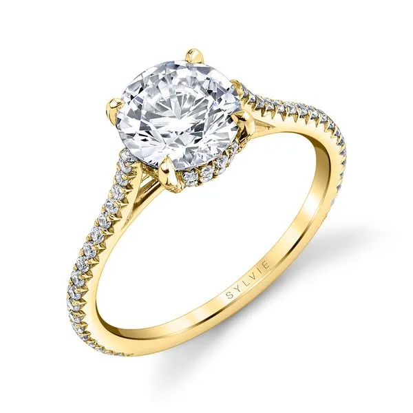 Women's Round Cut Classic Hidden Halo Engagement Ring - Steffi Diamond Showcase Longview, WA