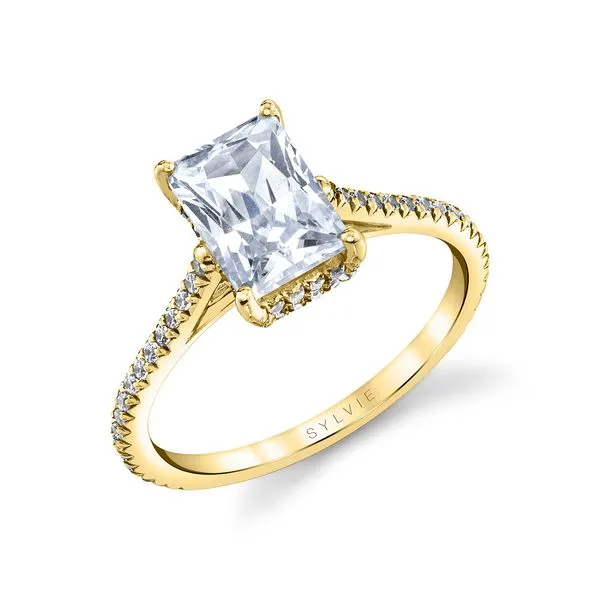 Women's Radiant Cut Classic Hidden Halo Engagement Ring - Steffi Diamond Showcase Longview, WA
