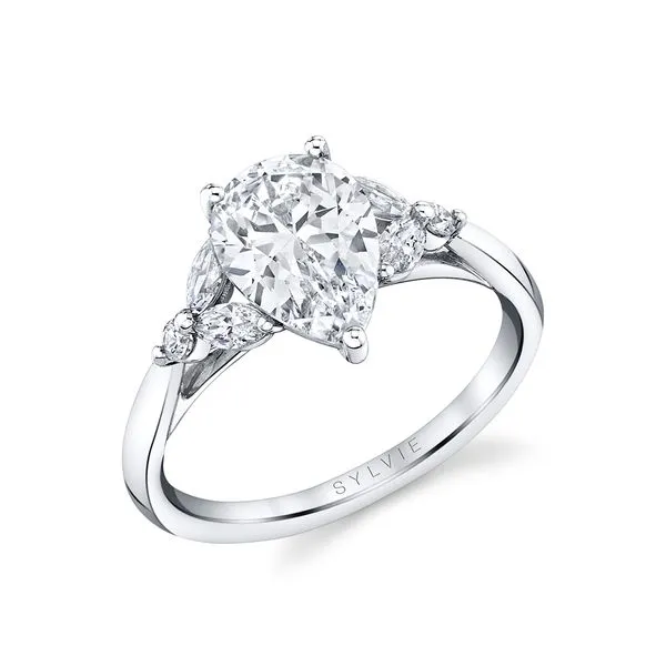 Women's Pear Shaped Unique Three Stone Engagement Ring - Alina Diamond Showcase Longview, WA