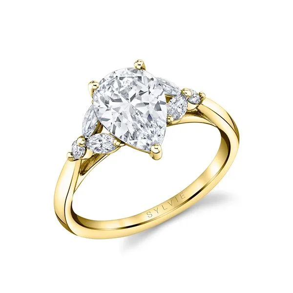 Women's Pear Shaped Unique Three Stone Engagement Ring - Alina Diamond Showcase Longview, WA