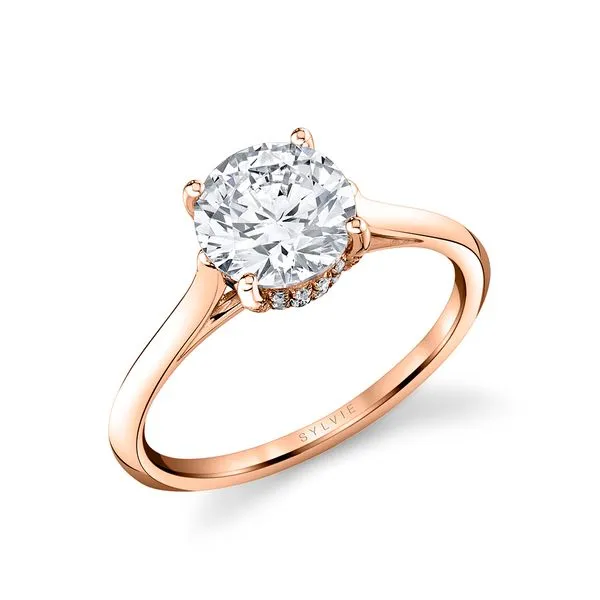 Women's Round Cut Solitaire Hidden Halo Engagement Ring - Carter D'Errico Jewelry Scarsdale, NY