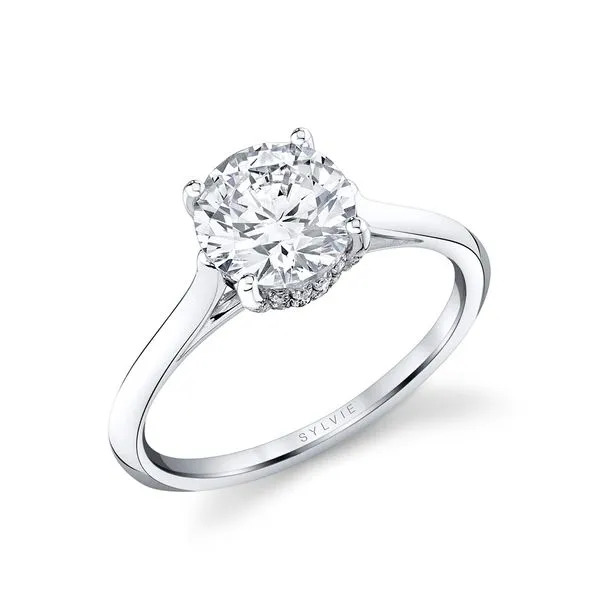 Women's Round Cut Solitaire Hidden Halo Engagement Ring - Carter Diamond Showcase Longview, WA