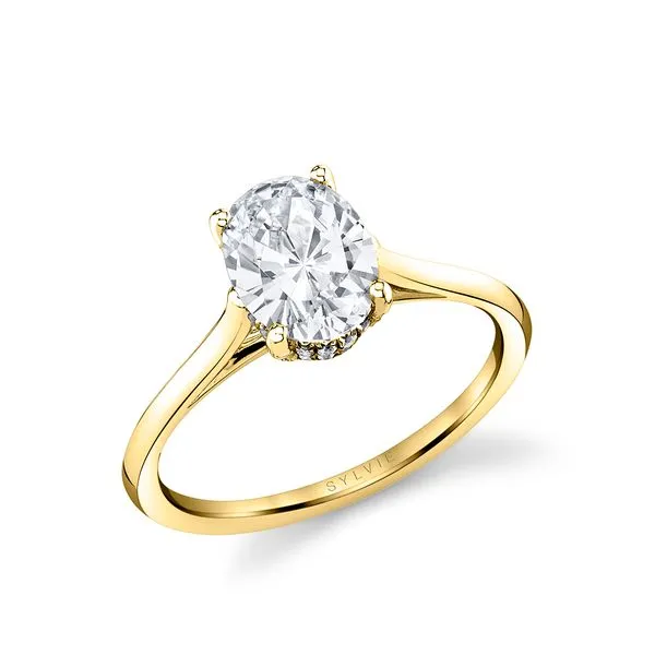 Women's Oval Cut Solitaire Hidden Halo Engagement Ring - Carter Diamond Showcase Longview, WA