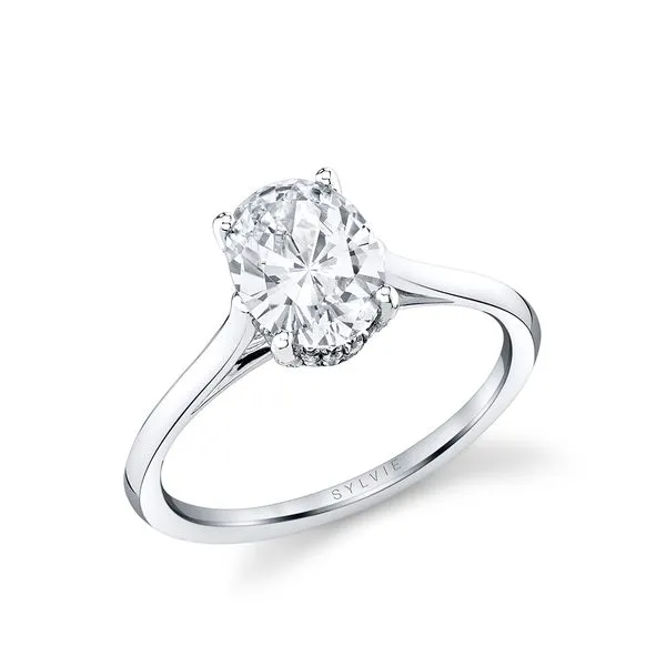 Women's Oval Cut Solitaire Hidden Halo Engagement Ring - Carter Diamond Showcase Longview, WA