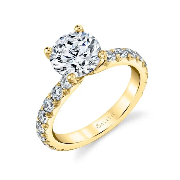 Women's Round Cut Classic Wide Band Engagement Ring - Marlise Diamond Showcase Longview, WA