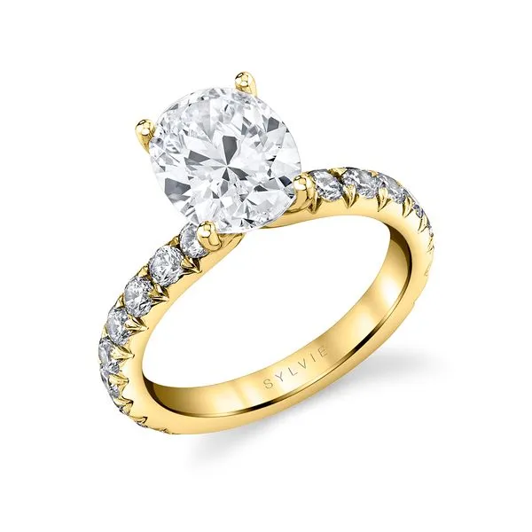 Women's Oval Cut Classic Wide Band Engagement Ring - Marlise Diamond Showcase Longview, WA
