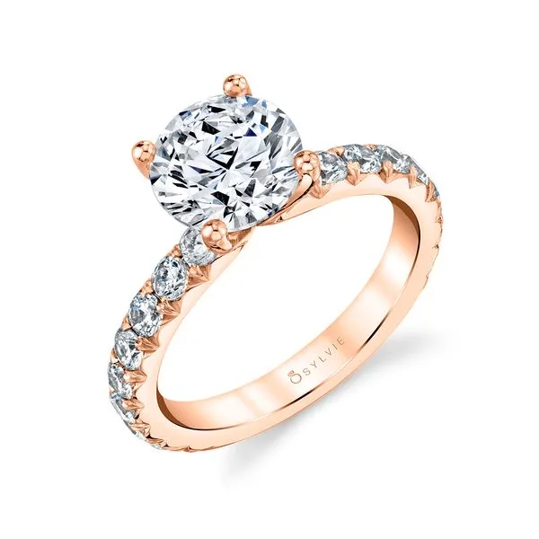 Women's Round Cut Classic Wide Band Engagement Ring - Marlise Diamond Showcase Longview, WA