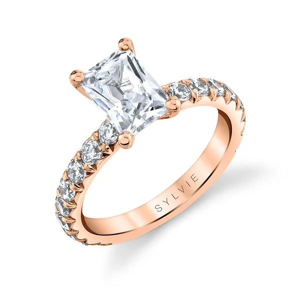 Women's Radiant Cut Classic Wide Band Engagement Ring - Marlise Diamond Showcase Longview, WA