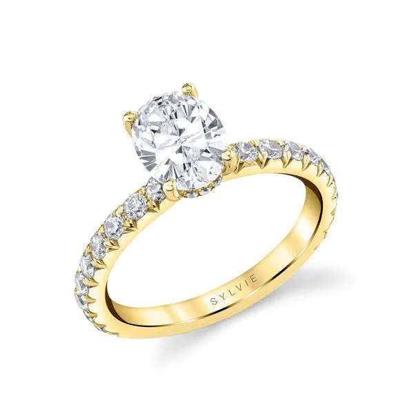 Women's Oval Cut Classic Wide Band Engagement Ring - Malencia Stuart Benjamin & Co. Jewelry Designs San Diego, CA