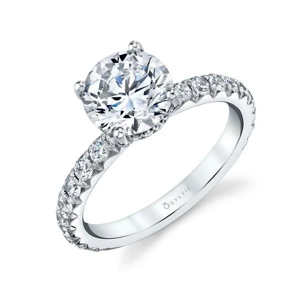 Women's Round Cut Classic Wide Band Engagement Ring - Malencia Diamond Showcase Longview, WA