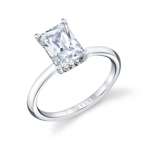 Women's Radiant Cut Hidden Halo Engagement Ring - Melany D'Errico Jewelry Scarsdale, NY