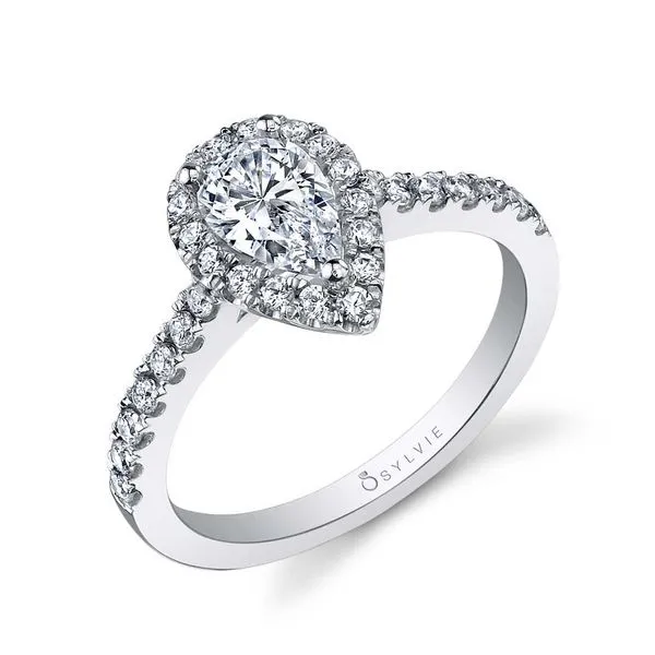 Women's Pear Shaped Classic Halo Engagement Ring - Chantelle Diamond Showcase Longview, WA