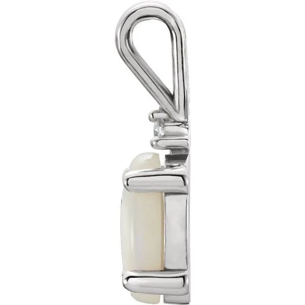 Accented Cabochon Pendant Image 2 Arnold's Jewelry and Gifts Logansport, IN