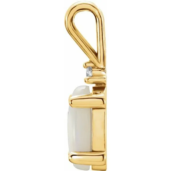 Accented Cabochon Pendant Image 2 Rasmussen Jewelers Spanish Fork, UT