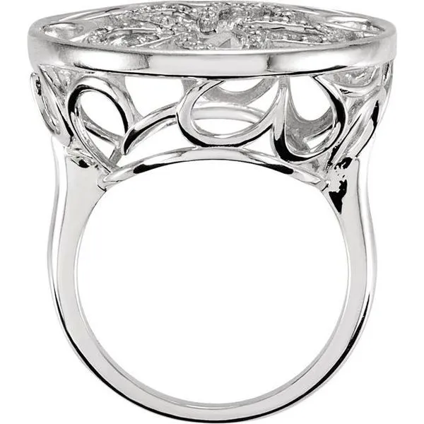 Accented Floral Ring Image 2 Hopman Jewelers Elkhart, IN