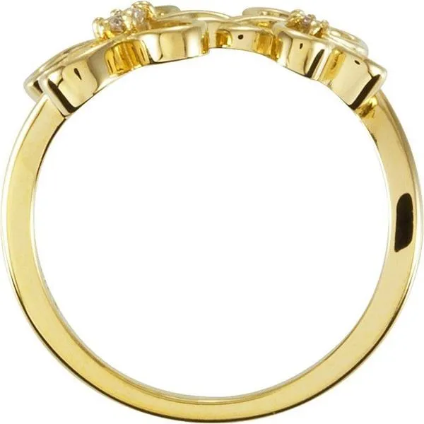 Accented Floral Ring Image 2 Hopman Jewelers Elkhart, IN