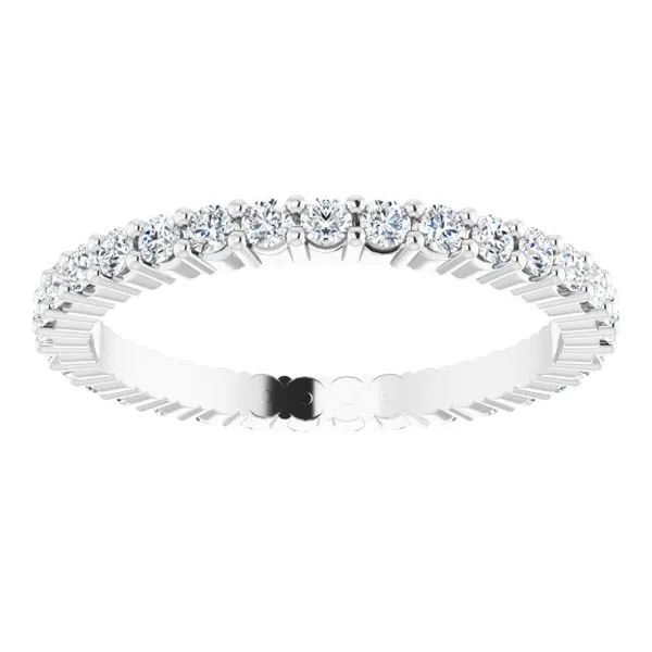 Shared-Prong Eternity Band Image 3 L & L jewelers Scarborough, ME