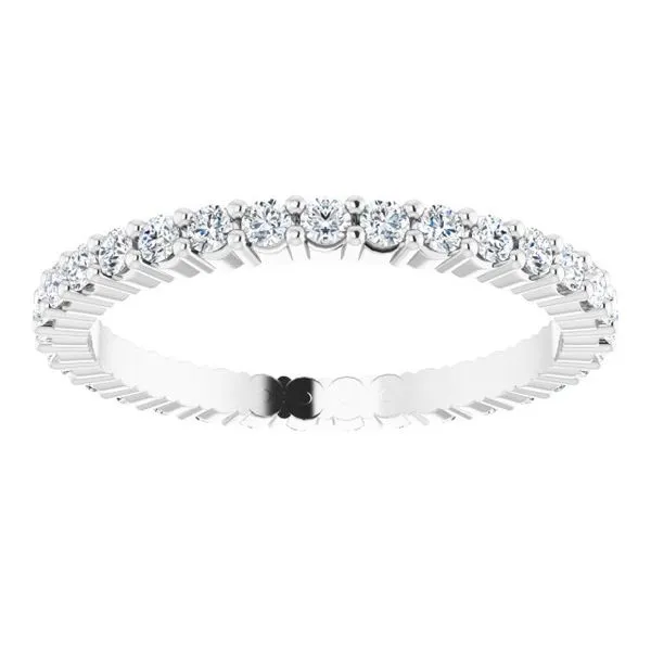 Shared-Prong Eternity Band Image 3 L & L jewelers Scarborough, ME