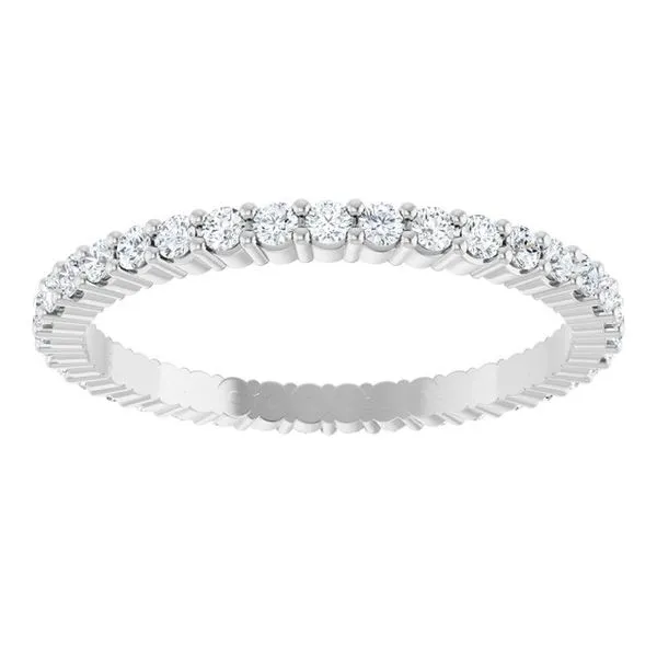 Shared-Prong Eternity Band Image 3 L & L jewelers Scarborough, ME