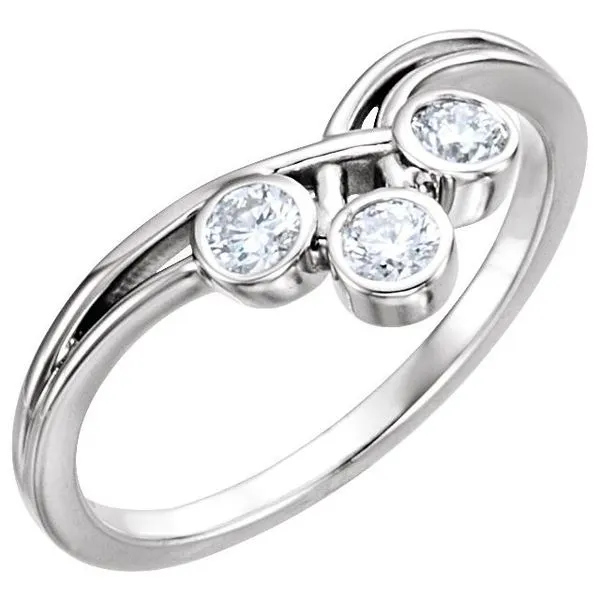 Three-Stone Bezel-Set Ring Jewelry Design Studio Jensen Beach, FL