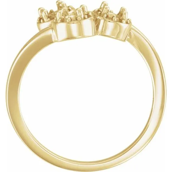 Halo-Style Three-Stone Ring Image 2 Milan's Jewelry Inc Sarasota, FL