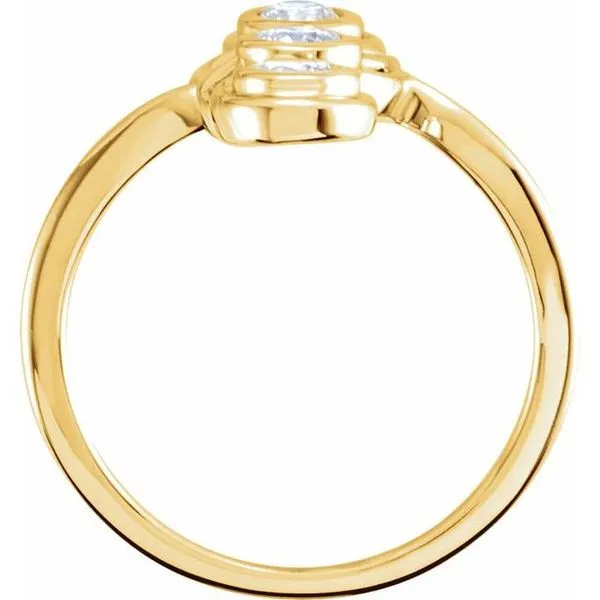 Three-Stone Bezel-Set Ring Image 2 Rasmussen Jewelers Spanish Fork, UT