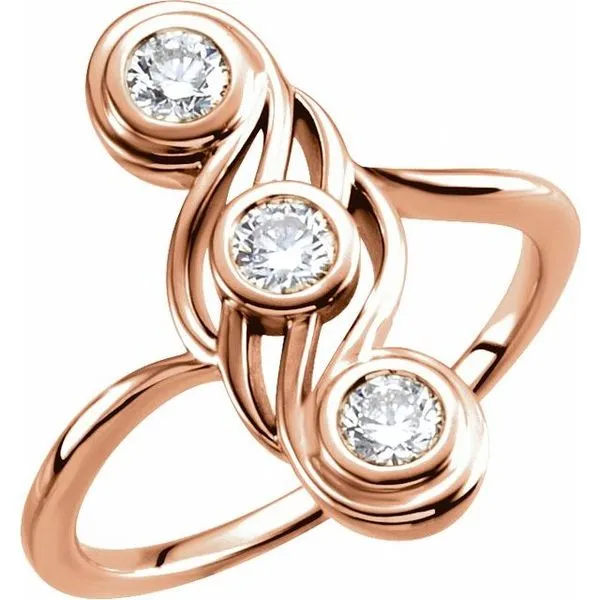 Three-Stone Bezel-Set Ring J. Meredith Jewelers Delafield, WI