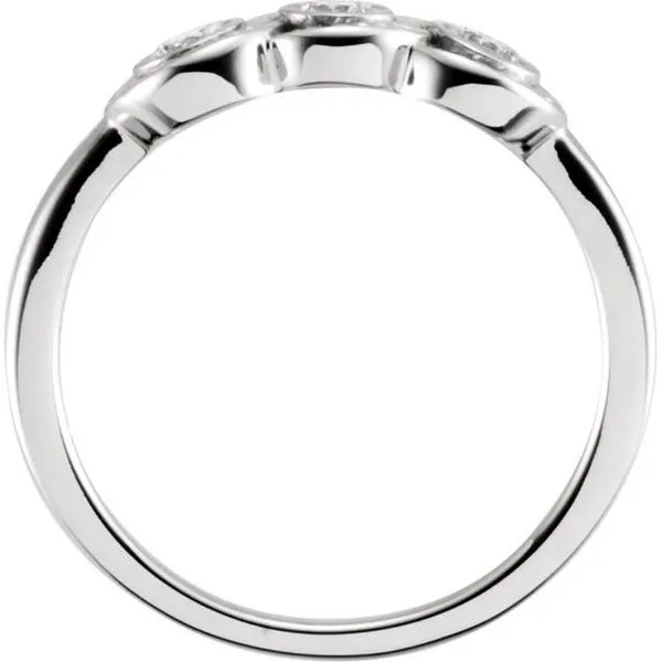 Three-Stone Bezel-Set Ring Image 2 Hopman Jewelers Elkhart, IN