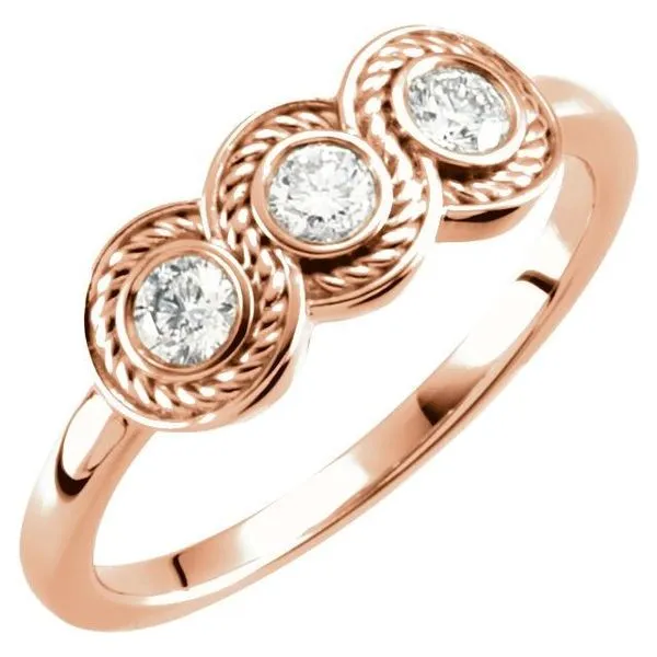 Three-Stone Bezel-Set Ring Rasmussen Jewelers Spanish Fork, UT