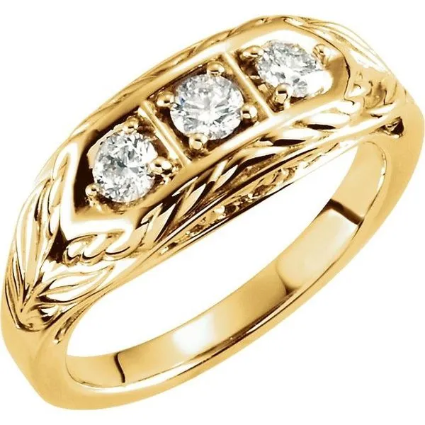Three-Stone Leaf Ring Hopman Jewelers Elkhart, IN