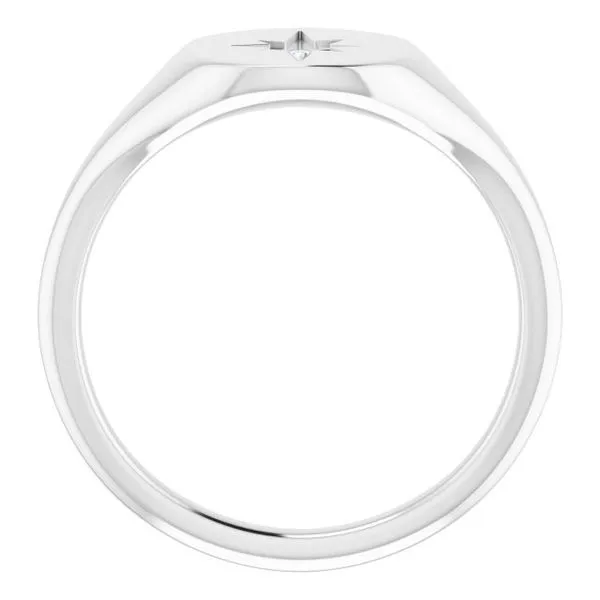 Oval Starburst Signet Ring Image 2 Jewelry Design Studio Jensen Beach, FL