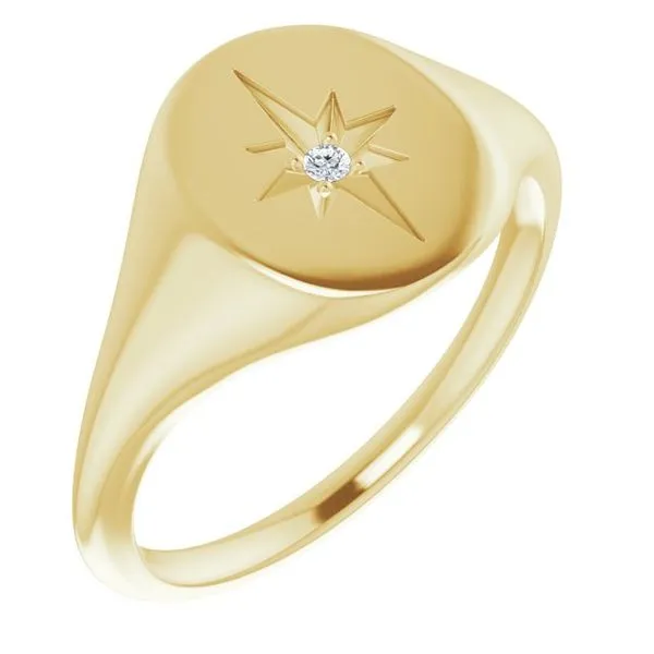Oval Starburst Signet Ring Hopman Jewelers Elkhart, IN