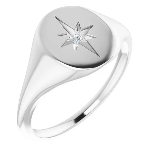 Oval Starburst Signet Ring Hopman Jewelers Elkhart, IN