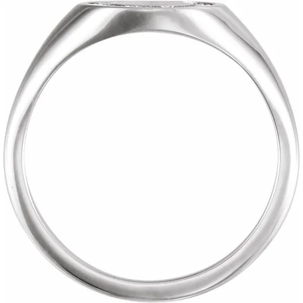 Oval Halo-Style Signet Ring Image 2 Jewelry Design Studio Jensen Beach, FL